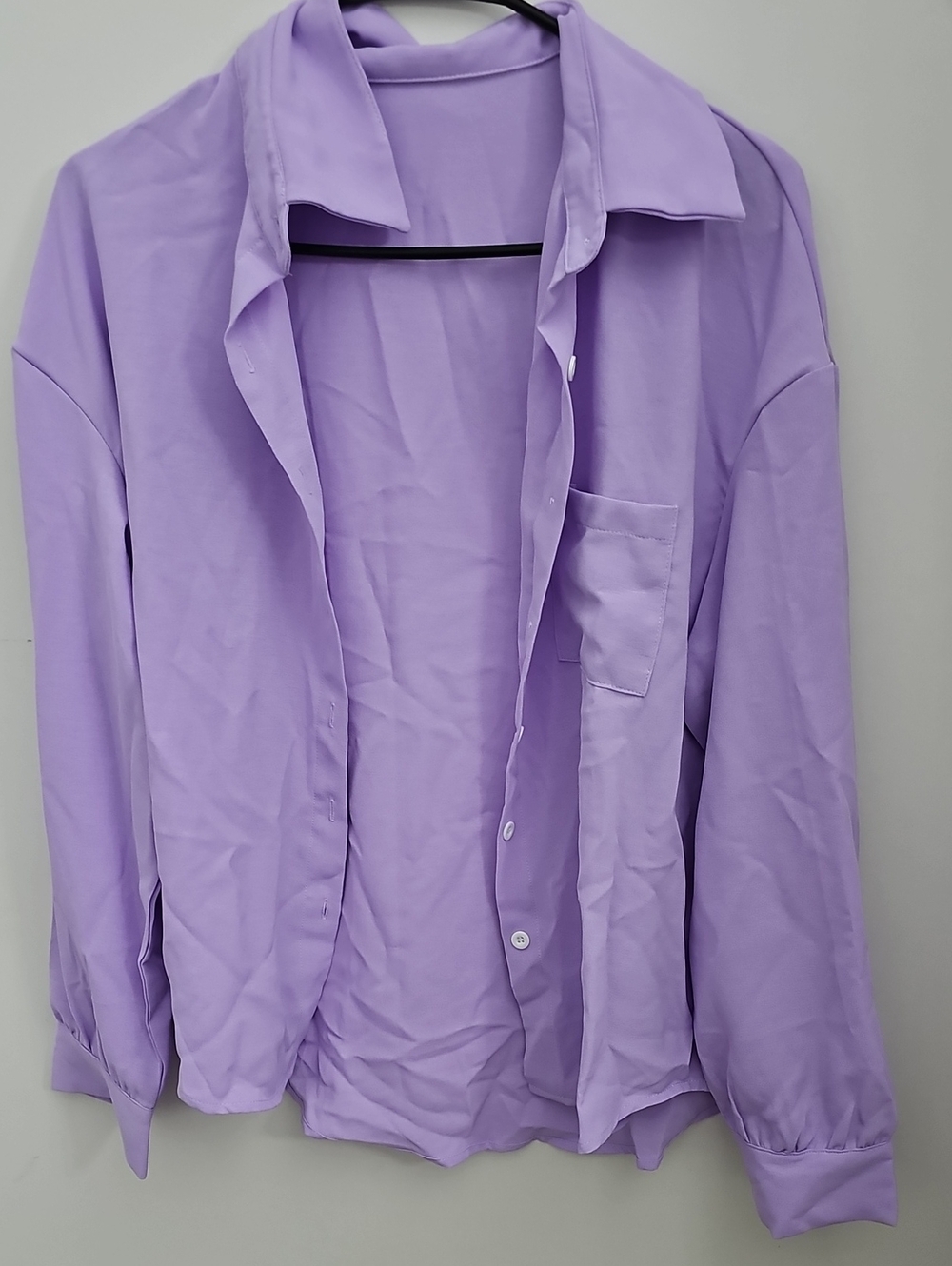 Lavender Button-Up Shirt Jacket - Women